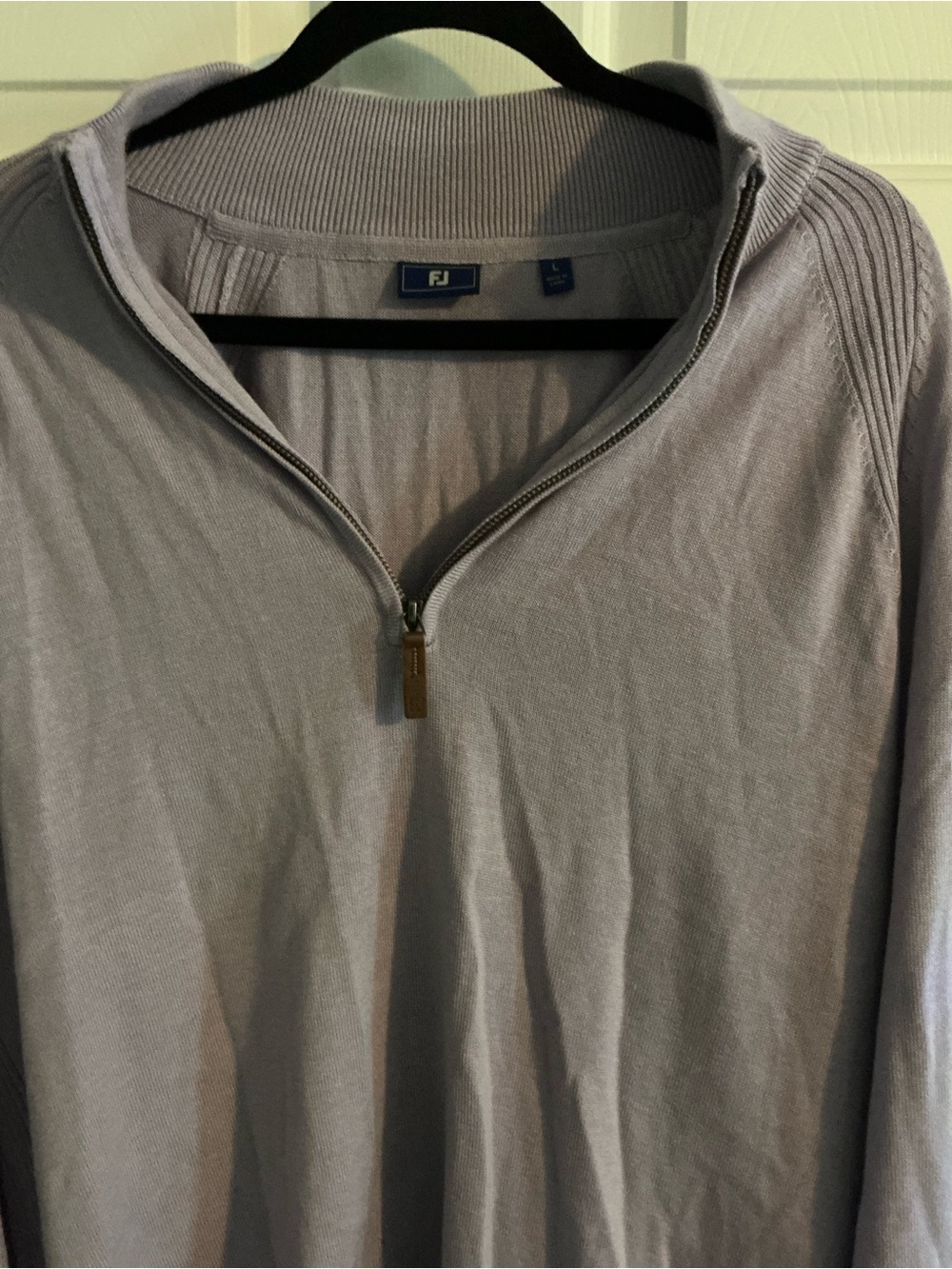 FootJoy Men's Light Gray Quarter Zip Sweater Pullover